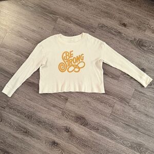 Anthropologie The Art Of Novia Jonatan Be Strong Thermal Graphic Top